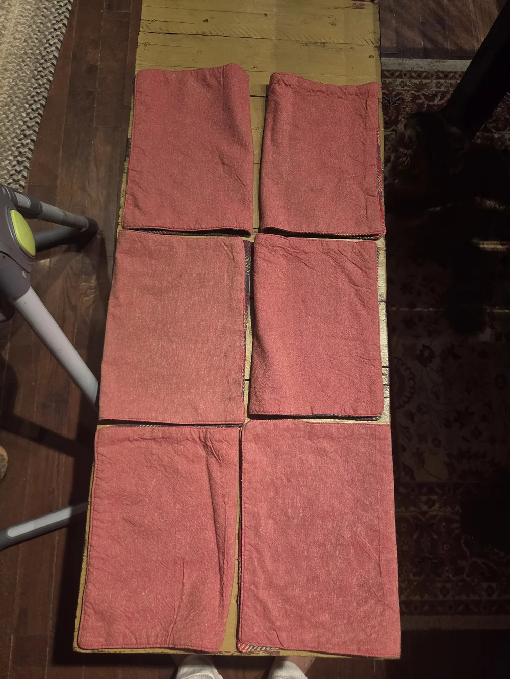 SET OF 6 Plaid Primitive Place Mats